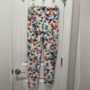 Fabletics Floral High-Waist Leggings - Multicolor on White